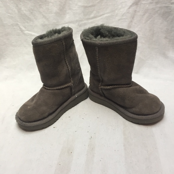 Toddler - Mini UGG Gray Boots Size: 8 - Picture 4 of 8